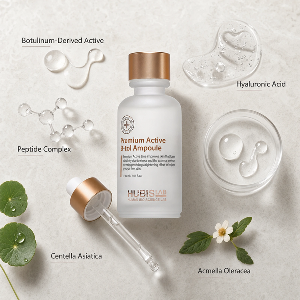 HUBISLAB Premium Active B-Tol ampulė 30 ml su ingredientais