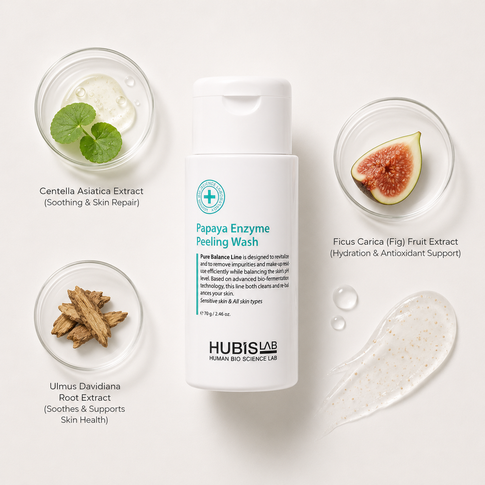 HUBISLAB Pure Balance veido sveitiklis su papajos fermentais 70 g