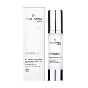 Mediderma Hylanses MD HA Advance Hydration drėkinamasis gelis-kremas su pakuote, 50 ml