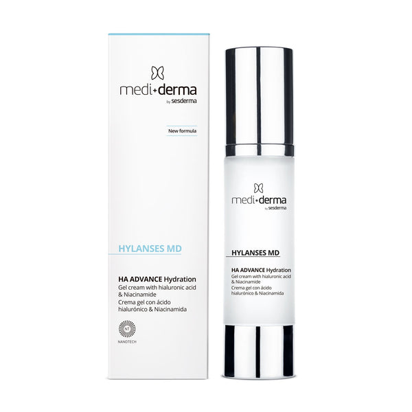 Mediderma Hylanses MD HA Advance Hydration drėkinamasis gelis-kremas su pakuote, 50 ml