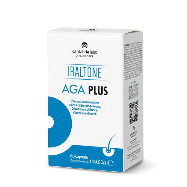 IRALTONE AGA PLUS maisto papildas plaukams, 60 kapsulių