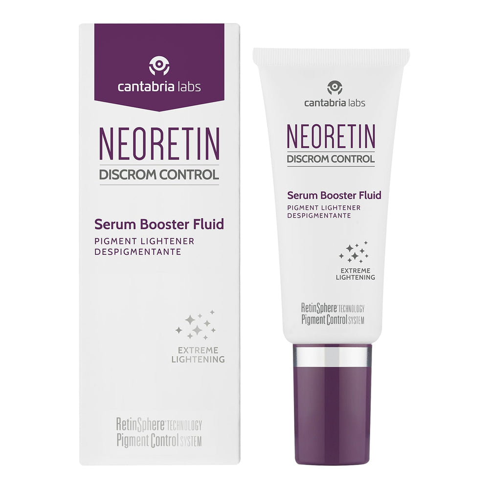 NEORETIN Discrom Control depigmentuojantis serumas 30 ml su dėžute ir tūbele