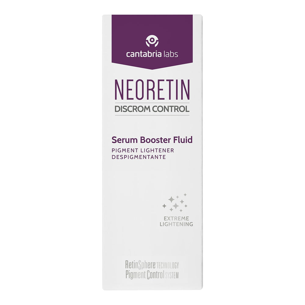 NEORETIN Discrom Control depigmentuojantis serumas 30 ml su dėžute ir tūbele