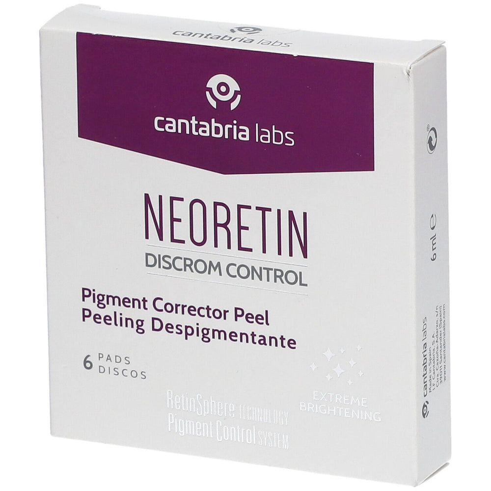 NEORETIN Discrom Control eksfolijuojantys padeliai pigmentuotai odai, 6 padeliai