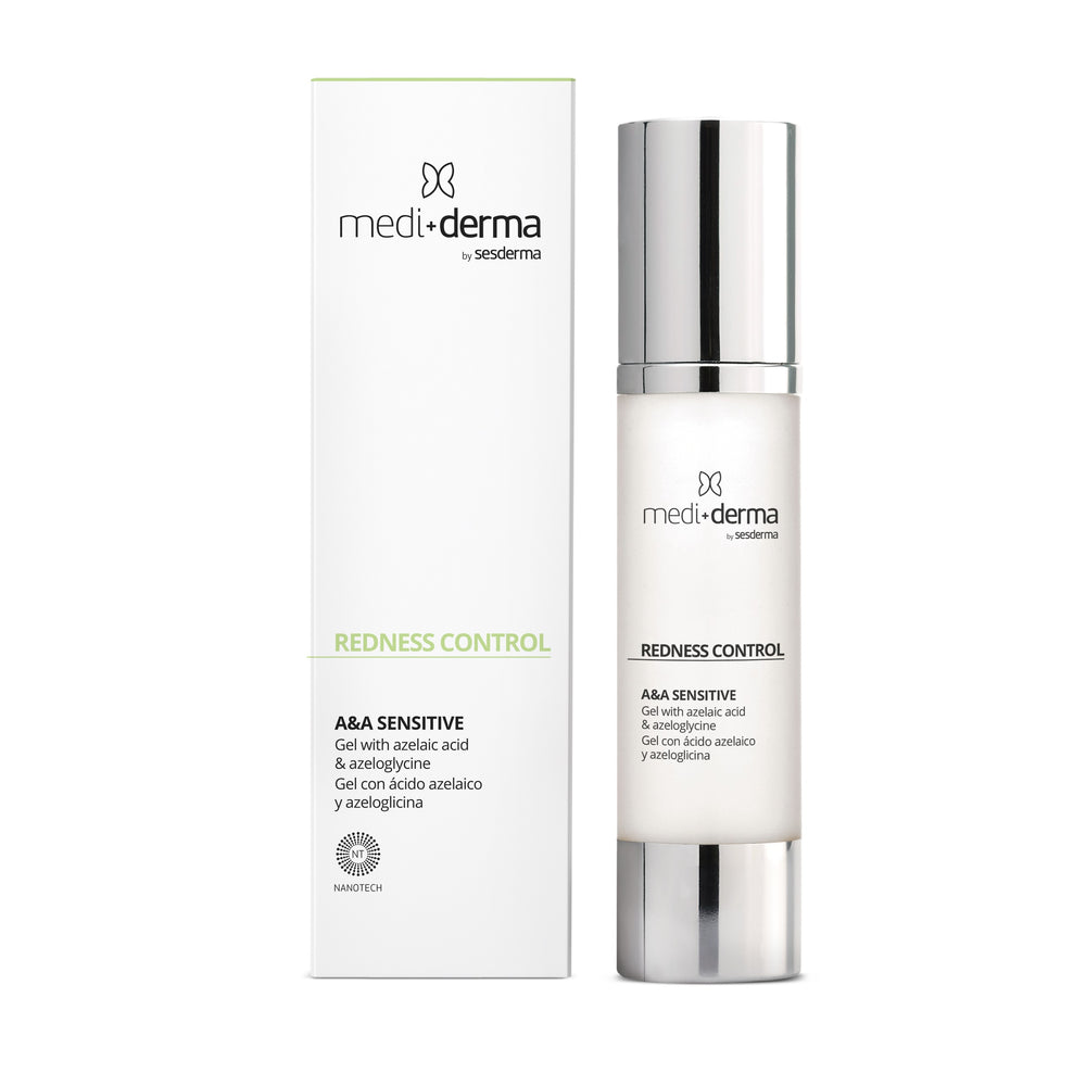 REDNESS CONTROL A&A Sensitive raudonį mažinantis veido gelis, 50 ml – Mediderma