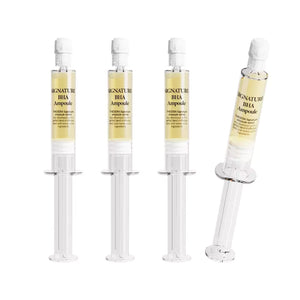 THESERA Signature BHA ampulė, 4 ml – pasvirusi ampulė su serumo lašeliu
