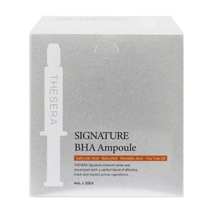 THESERA Signature BHA ampulė, 4 ml – pasvirusi ampulė, kitas rakursas