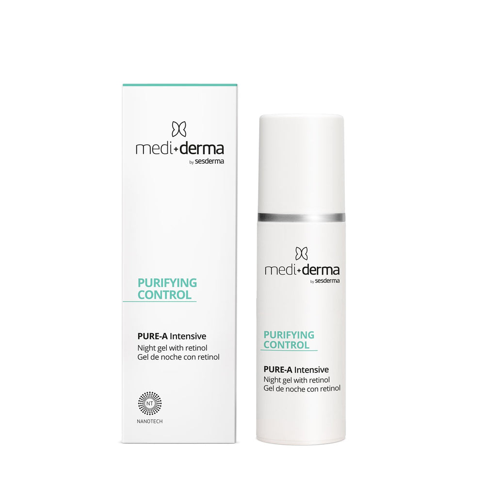 Mediderma Purifying Control Pure-A Intensive naktinis sebumą reguliuojantis gelis su dėžute, 30 ml