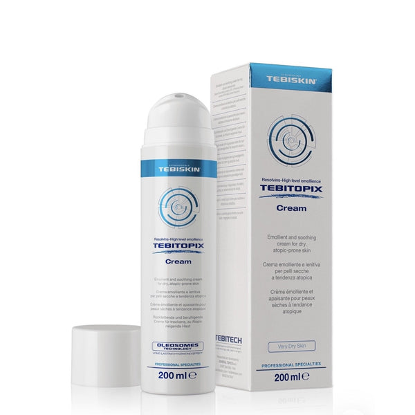 TEBISKIN TEBITOPIX kremas atopinei odai 200 ml baltame fone