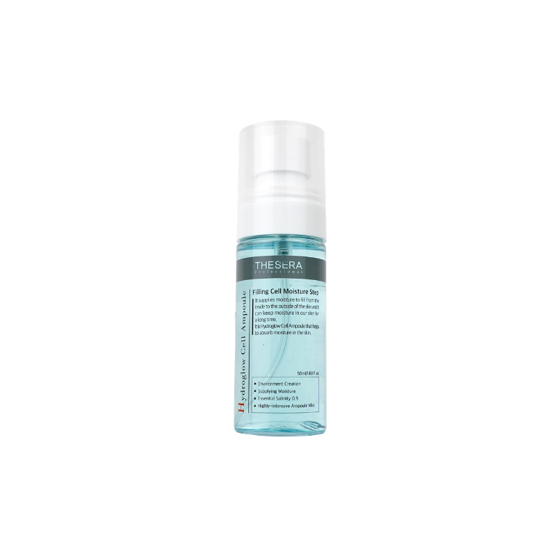 THESERA Hydroglow Cell drėkinantis serumas, 200 ml, buteliukas baltame fone